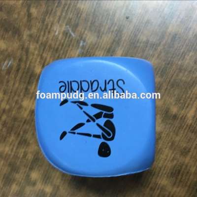 60mm round corner stress foam dice toys